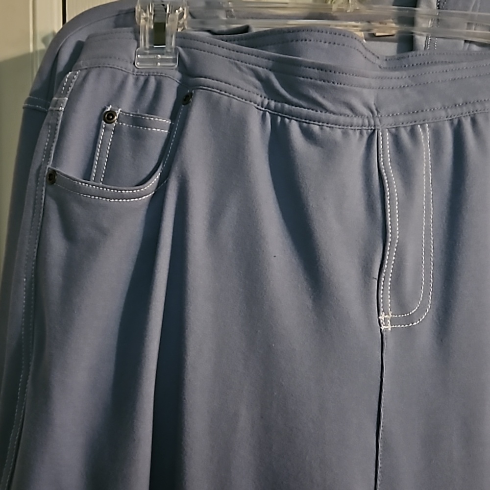 Ladies Light Blue Cotton Two Piece Activewear Suit Size XL(size 14) - Picture 4 of 5